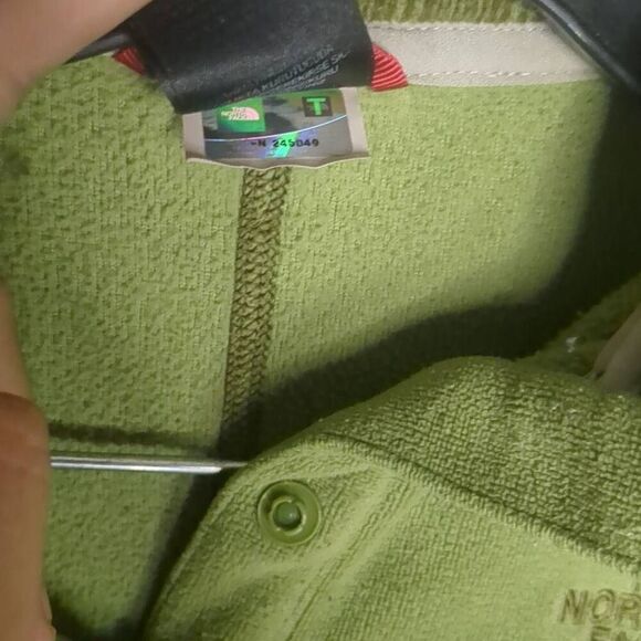 Vintage North Face Quarter Button Fleece Green Women's XS 00s - Picture 5 of 7
